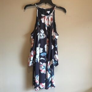 1 State Cold Shoulder Lined Dress size Small Coral